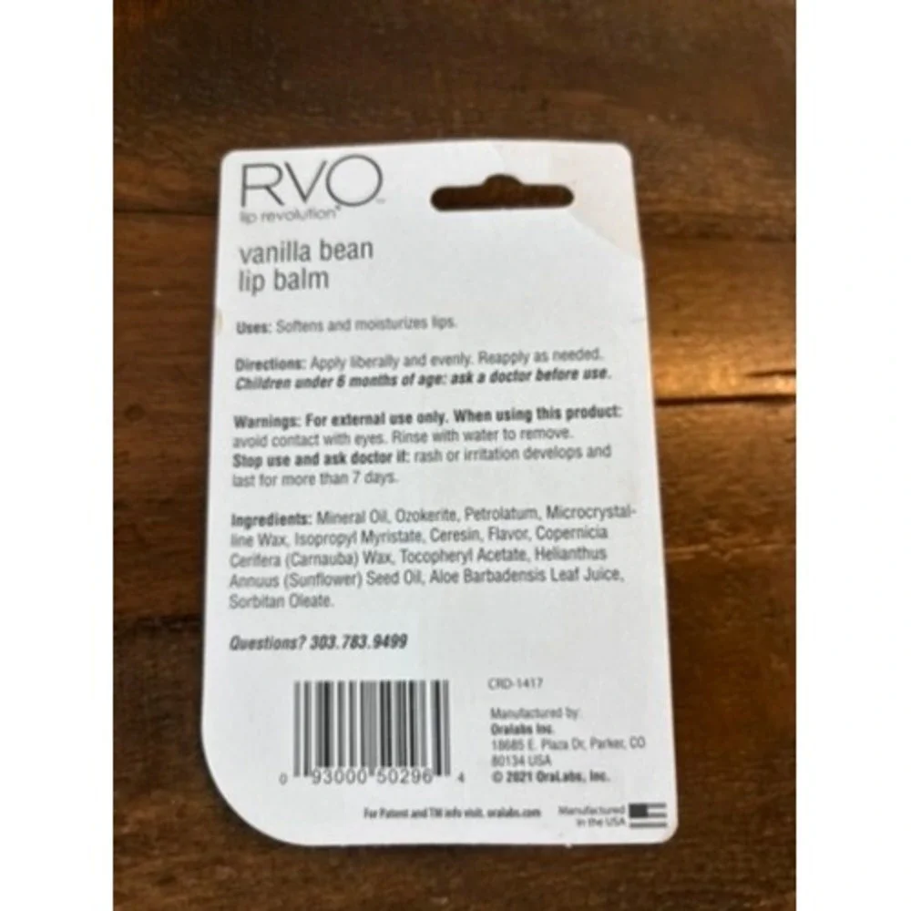 Rare NOS Discontinued RVO Lip Revolution Vanilla Bean Lip Balm Collectible READ!